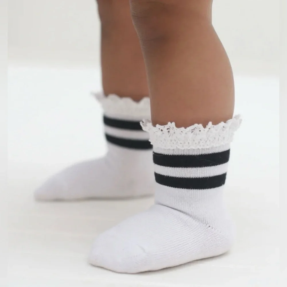 girl by little stocking Co. Classic Stripe Midi Sock 3-Pack